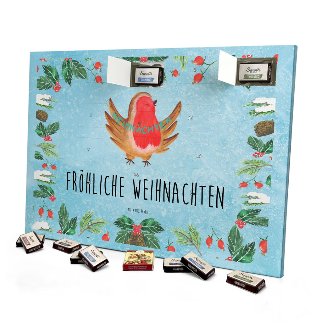 Chocolate advent calendar robin Christmas Christmas time, snow, Christmas greeting, Christmas motif, Merry Christmas, Christmas Eve, bird