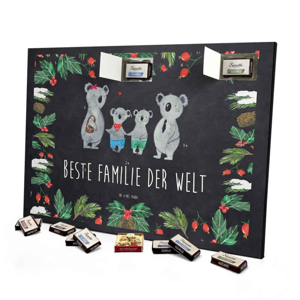Chocolate advent calendar Koala family with two kids Father's Day, Mother's Day, family life, best family, koala bear, koala family, family time, favourite family