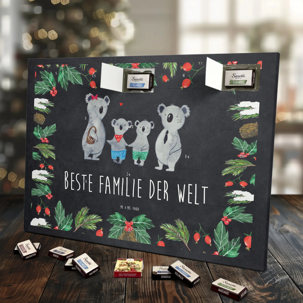 Chocolate advent calendar Koala family with two kids Father's Day, Mother's Day, family life, best family, koala bear, koala family, family time, favourite family