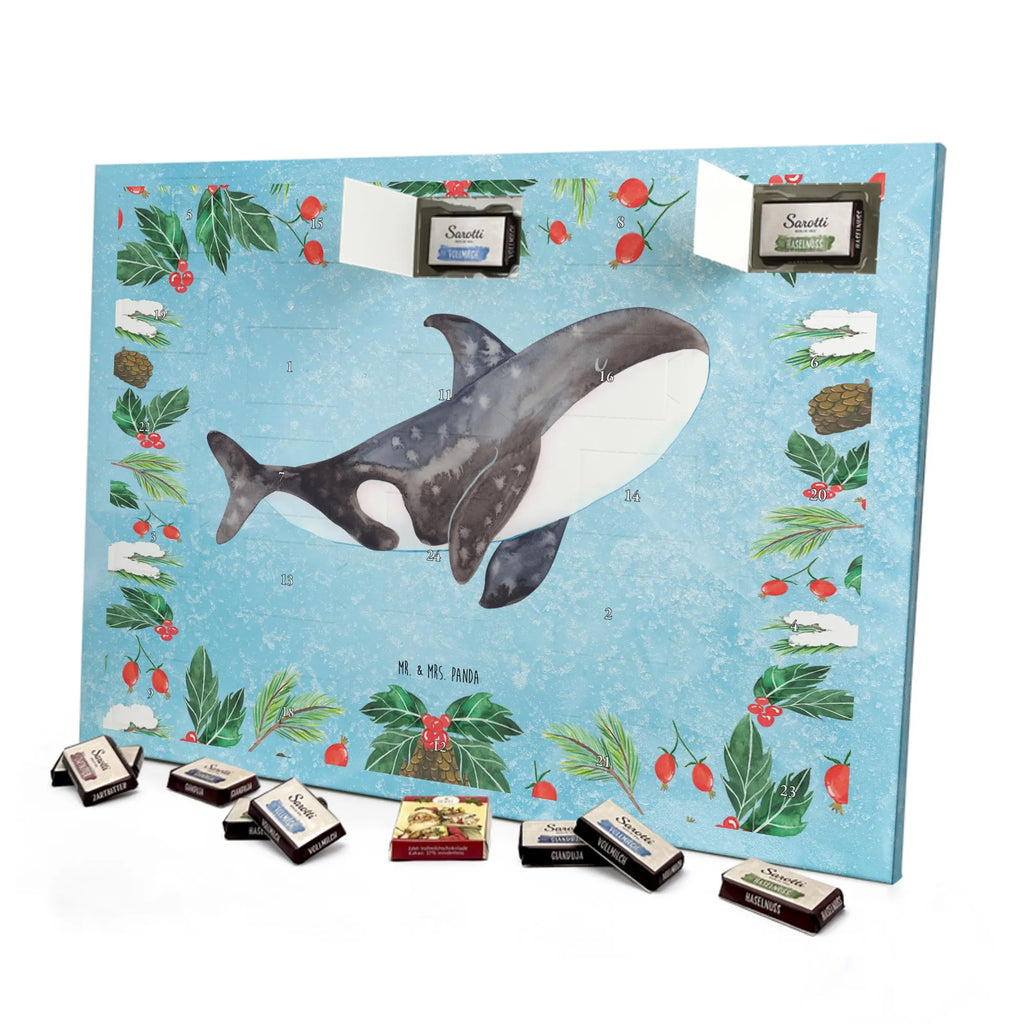 Chocolate advent calendar Orca manatee, vacation, aquatic animals, deep sea, underwater animals, seafood fans, underwater world, seafood posters, seafood decoration, whale, reef, water world, lobster, sea urchin, gift ideas, shrimp, narwhal, corals, gifts for seafood lovers, platypus, crocodile, shells, Seafood, ocean, self-love, new start, work, killer whale, opportunities
