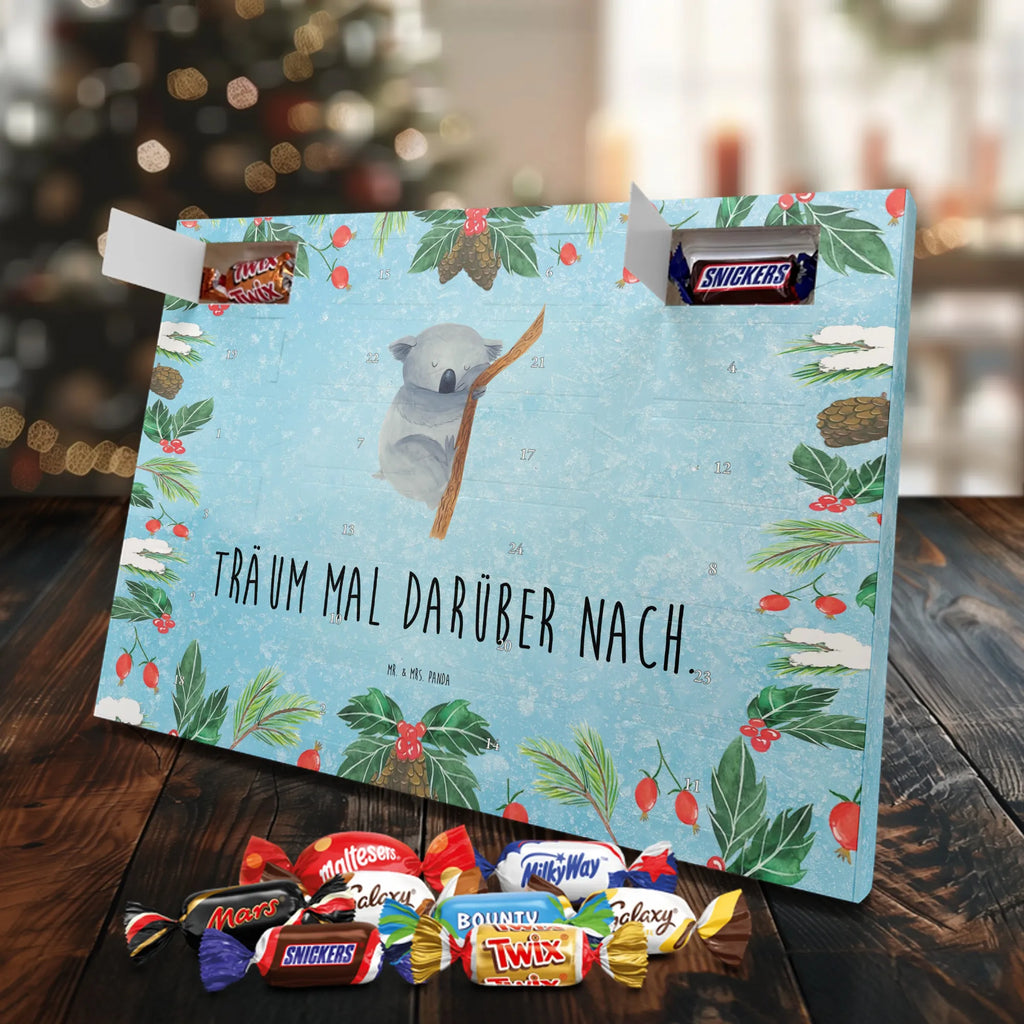 Chocolate advent calendar koala gift ideas, gifts, small animals, good mood, cute, funny sayings, cute animal motives, hand drawn, special gifts, card, animal lover, dream, bedroom, dreamland, sleeping, koala bear