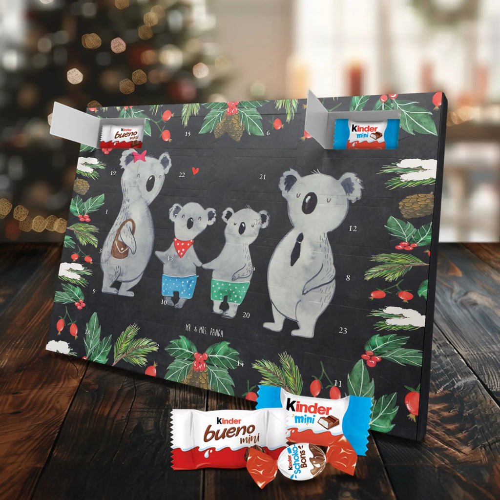 Chocolate advent calendar Koala family with two kids Father's Day, Mother's Day, family life, best family, koala bear, koala family, family time, favourite family