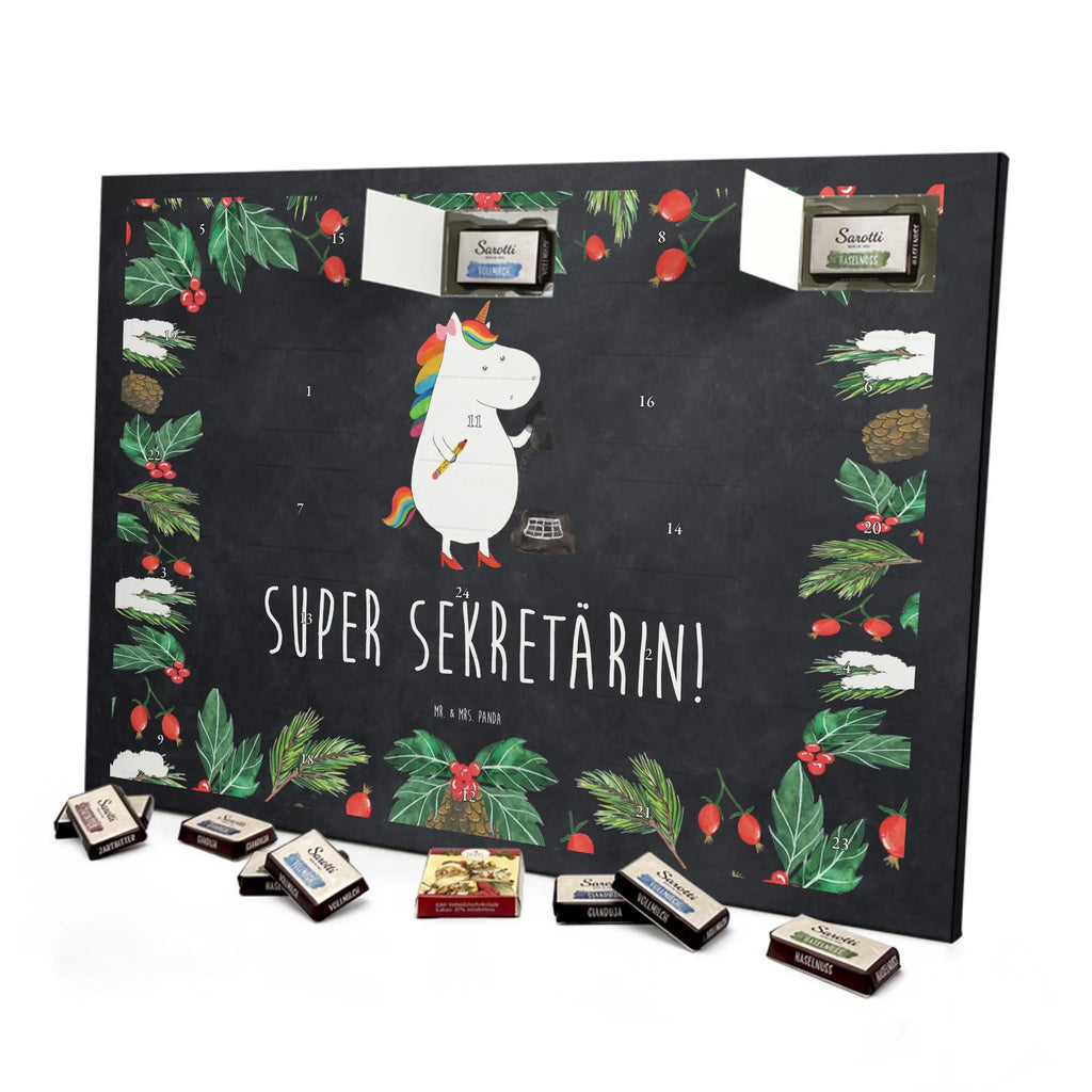 Chocolate advent calendar unicorn secretary gift colleg, office help, secretary present, office worker, tax office, Secretary, attorney