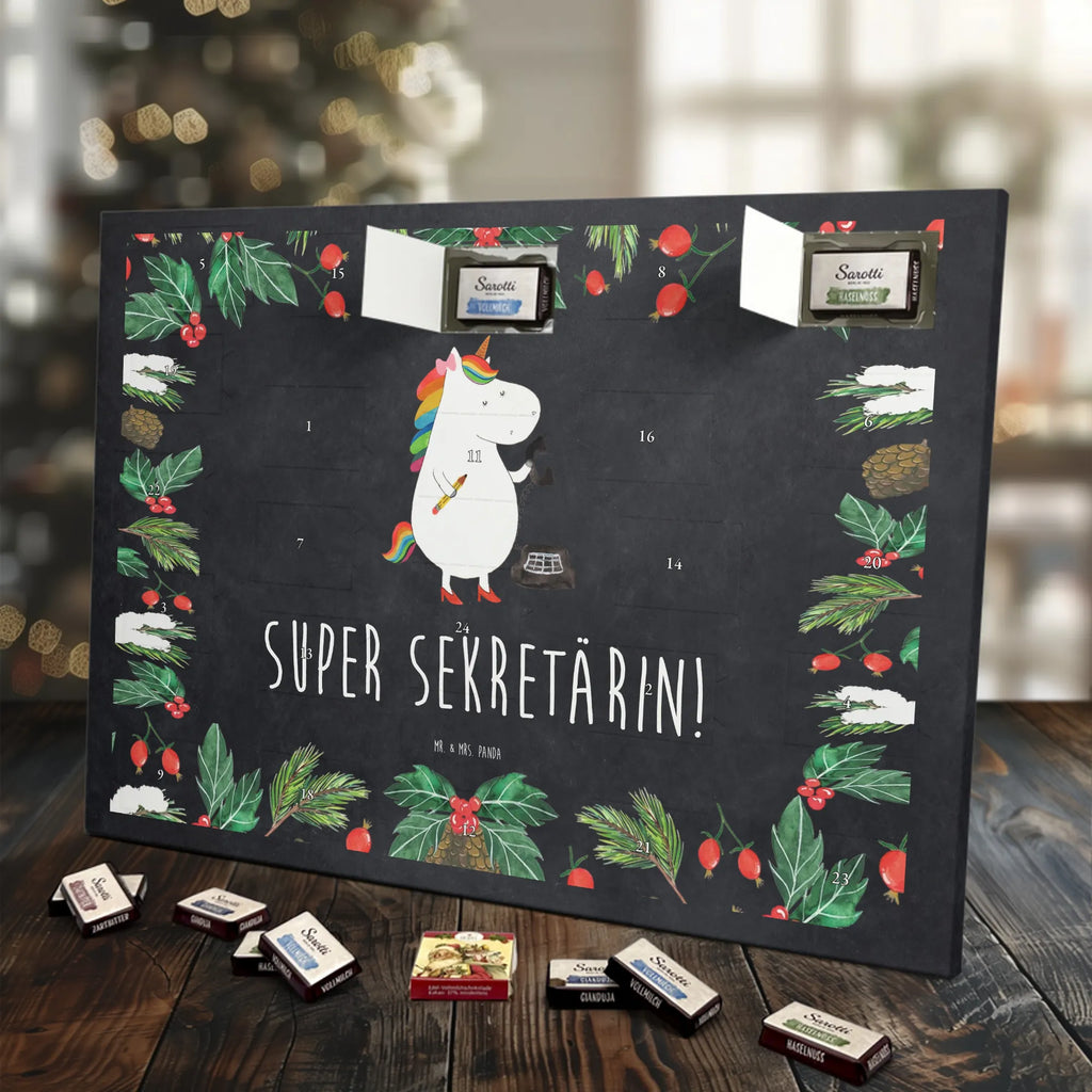 Chocolate advent calendar unicorn secretary gift colleg, office help, secretary present, office worker, tax office, Secretary, attorney