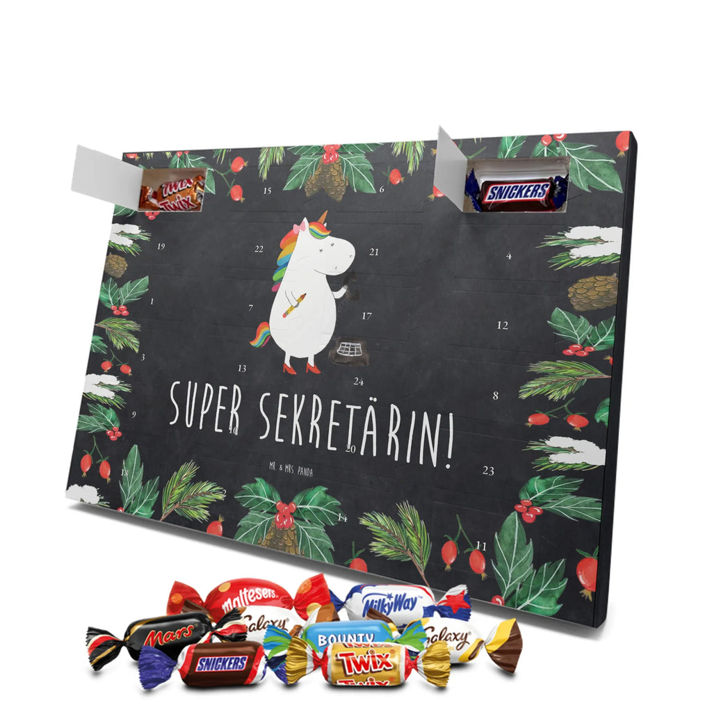 Chocolate advent calendar unicorn secretary gift colleg, office help, secretary present, office worker, tax office, Secretary, attorney