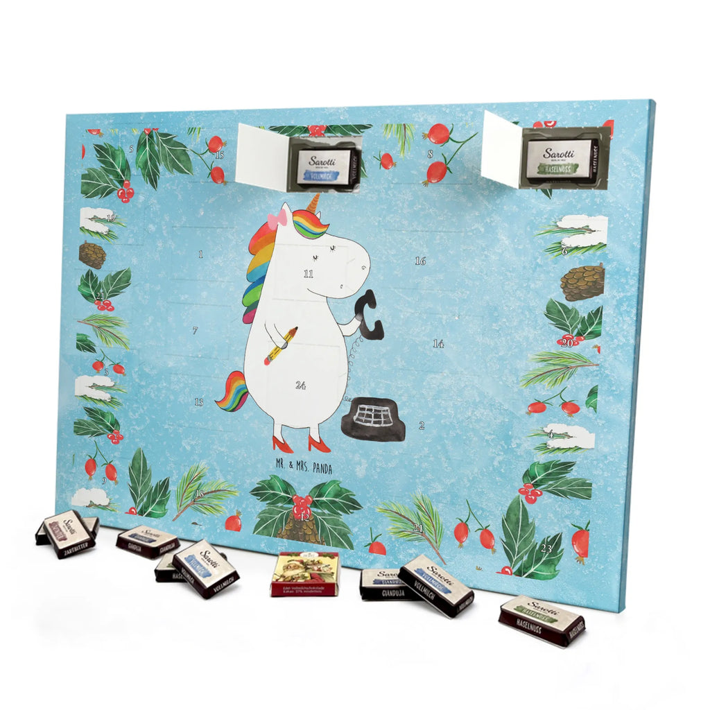 Chocolate advent calendar unicorn secretary gift colleg, office help, secretary present, office worker, tax office, Secretary, attorney