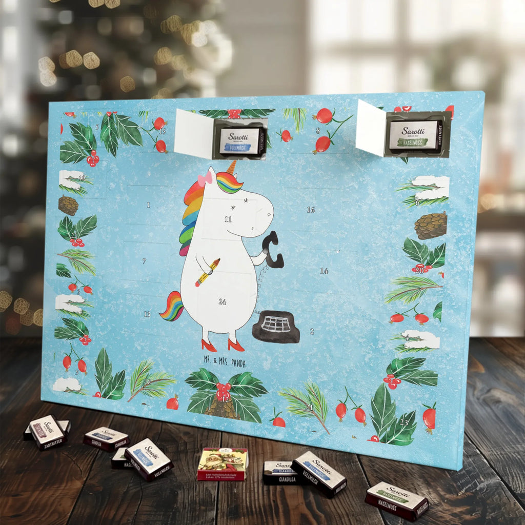 Chocolate advent calendar unicorn secretary gift colleg, office help, secretary present, office worker, tax office, Secretary, attorney