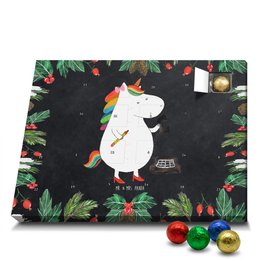 Chocolate advent calendar unicorn secretary gift colleg, office help, secretary present, office worker, tax office, Secretary, attorney