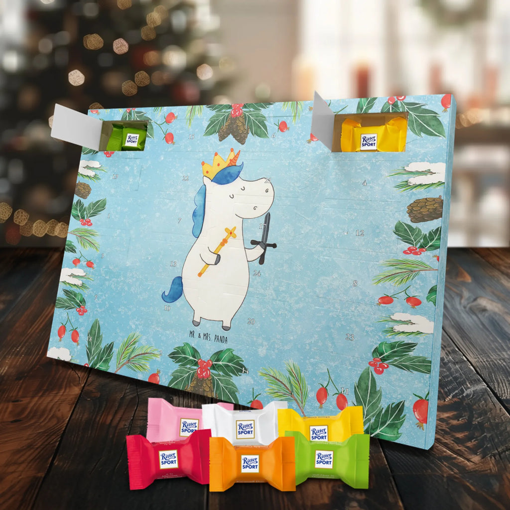 Chocolate advent calendar unicorn king with sword present boy, gift boyfriend, President, Prosecco, King, Ruler, Emperor, Chancellor, Crown, Princess, sword