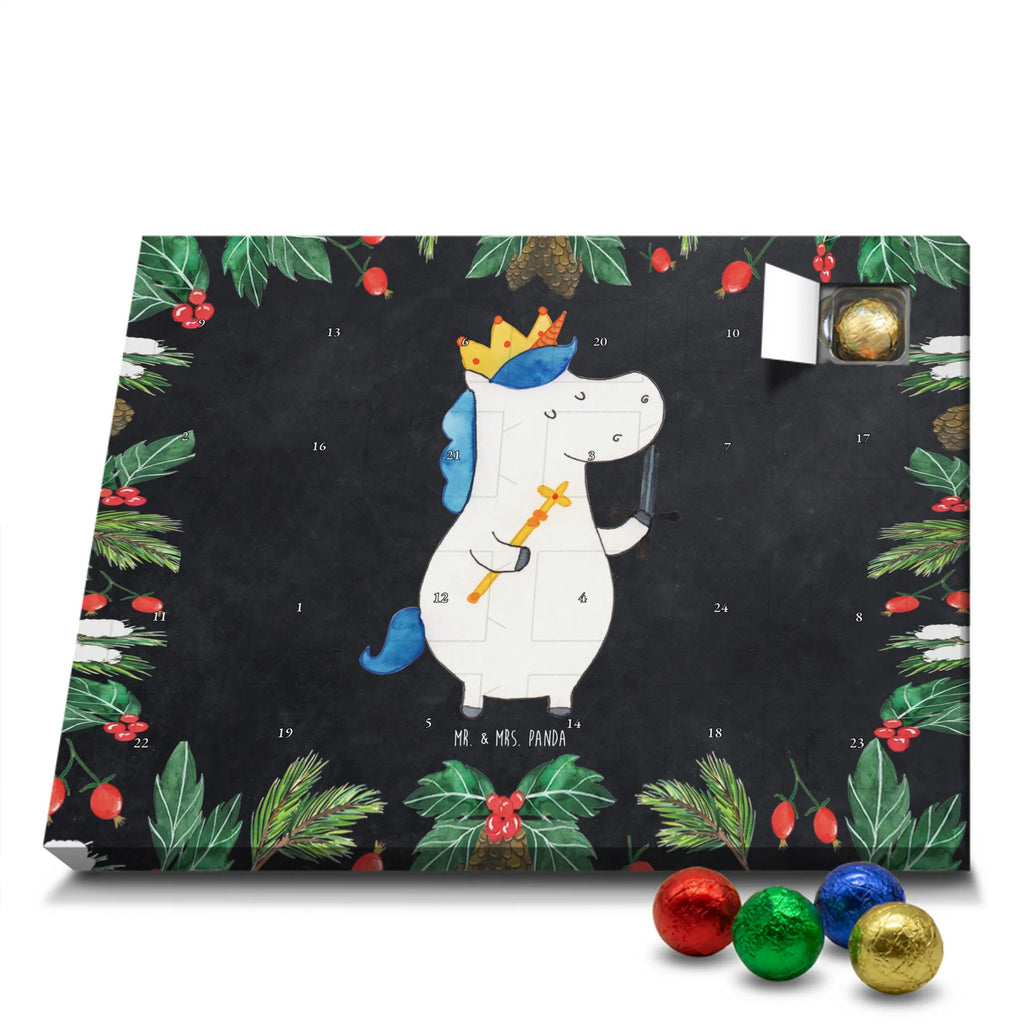 Chocolate advent calendar unicorn king with sword present boy, gift boyfriend, President, Prosecco, King, Ruler, Emperor, Chancellor, Crown, Princess, sword