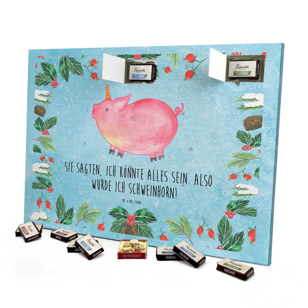 Chocolate advent calendar unicorn Pig piggycorn, pigcorn, girlfriend gift, Funny saying