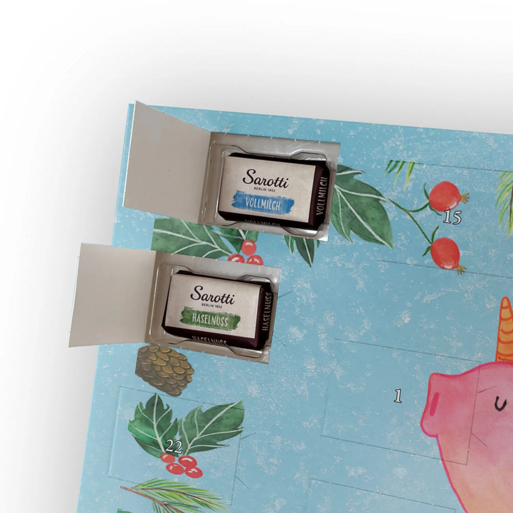 Chocolate advent calendar unicorn Pig piggycorn, pigcorn, girlfriend gift, Funny saying