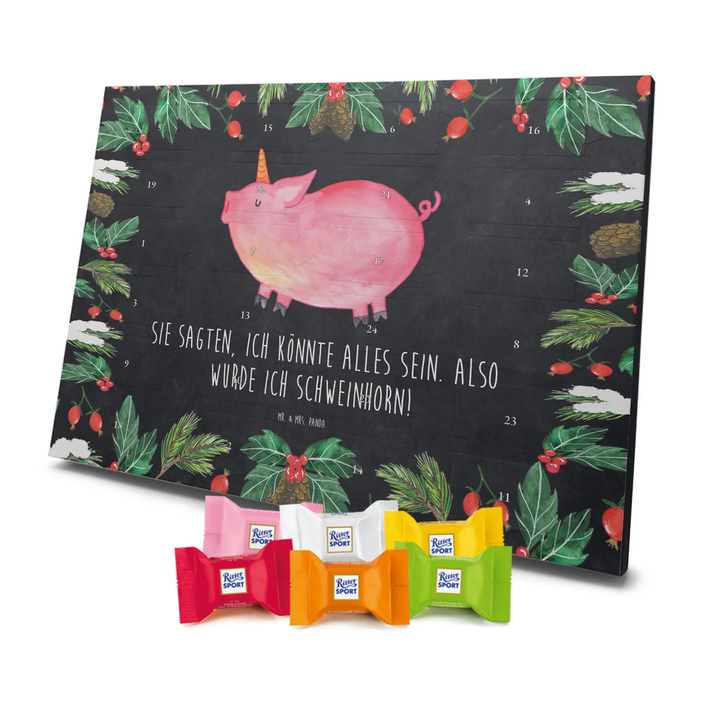 Chocolate advent calendar unicorn Pig piggycorn, pigcorn, girlfriend gift, Funny saying