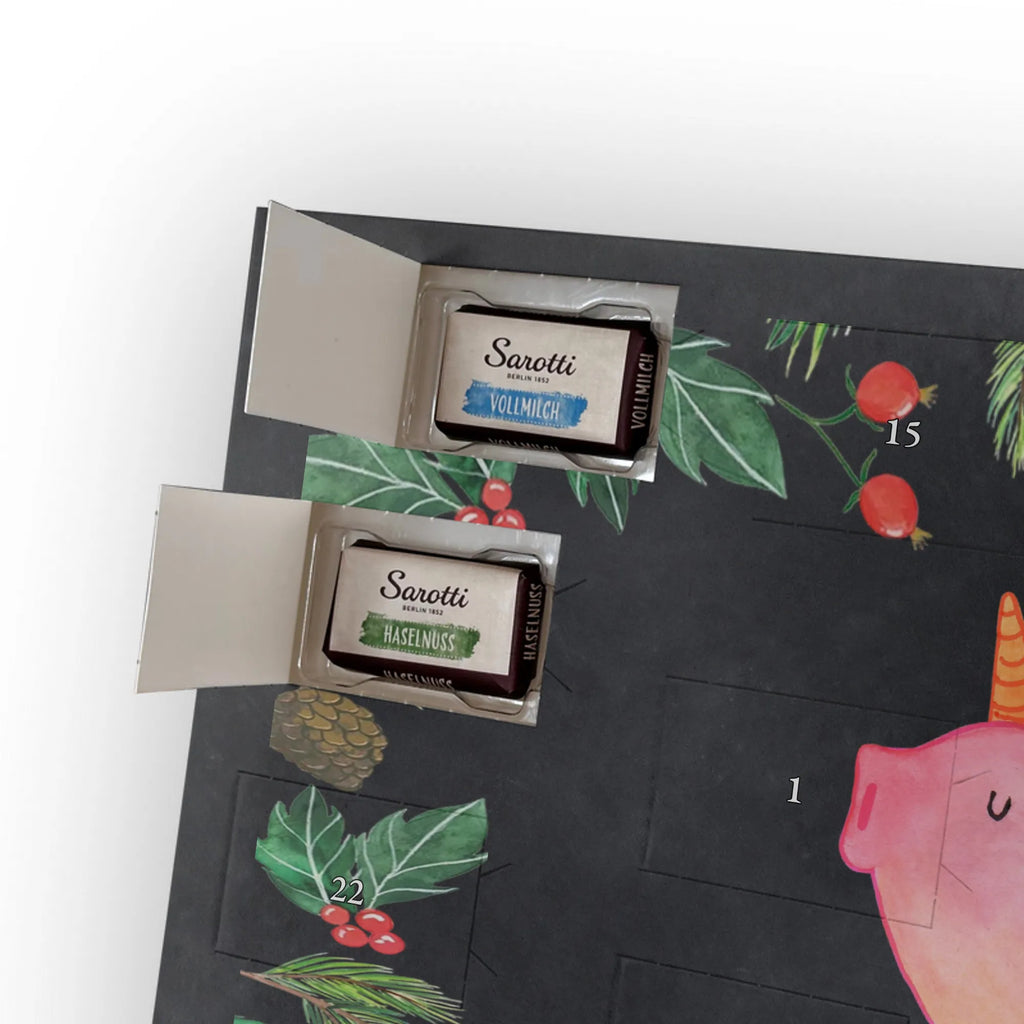 Chocolate advent calendar unicorn Pig piggycorn, pigcorn, girlfriend gift, Funny saying