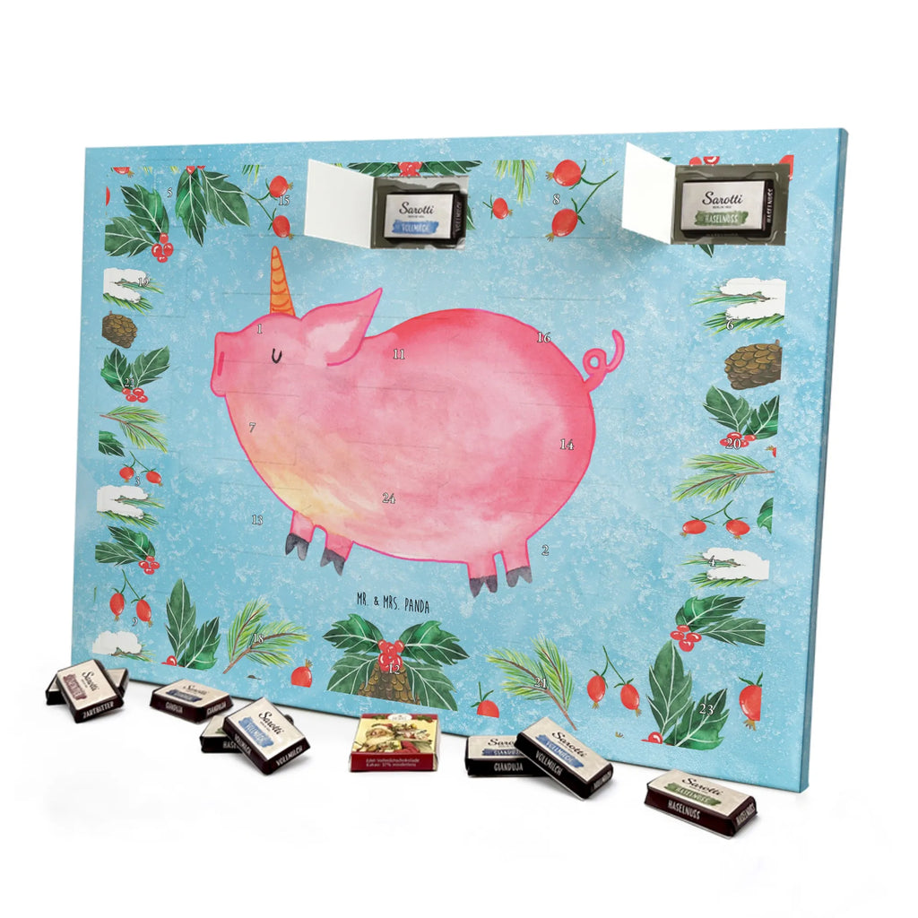 Chocolate advent calendar unicorn Pig piggycorn, pigcorn, girlfriend gift, Funny saying