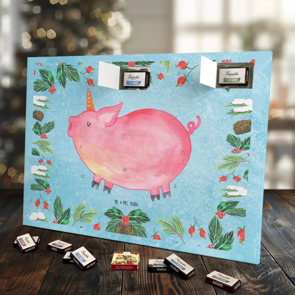 Chocolate advent calendar unicorn Pig piggycorn, pigcorn, girlfriend gift, Funny saying