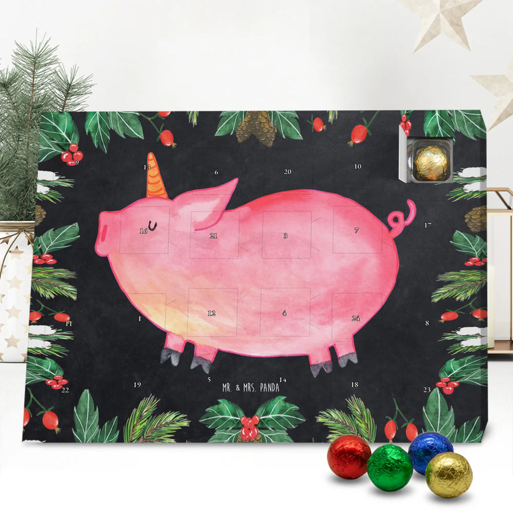 Chocolate advent calendar unicorn Pig piggycorn, pigcorn, girlfriend gift, Funny saying