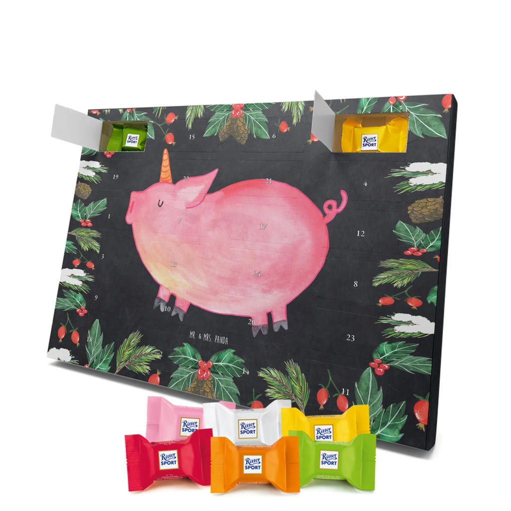 Chocolate advent calendar unicorn Pig piggycorn, pigcorn, girlfriend gift, Funny saying