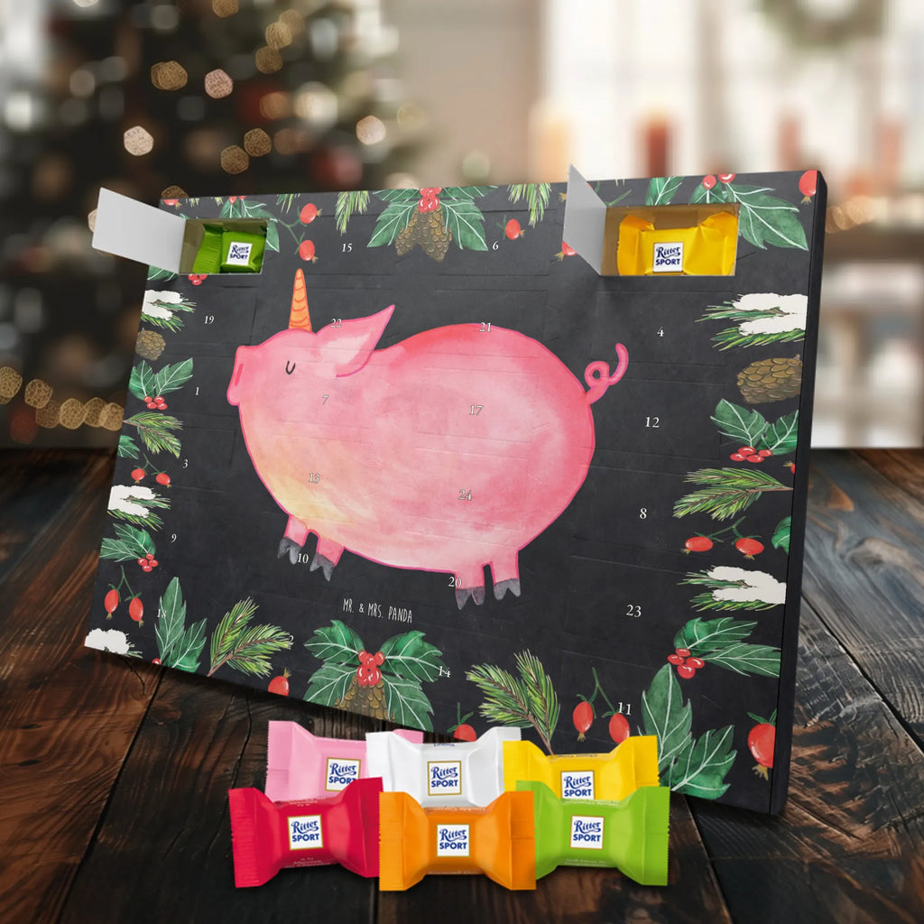 Chocolate advent calendar unicorn Pig piggycorn, pigcorn, girlfriend gift, Funny saying