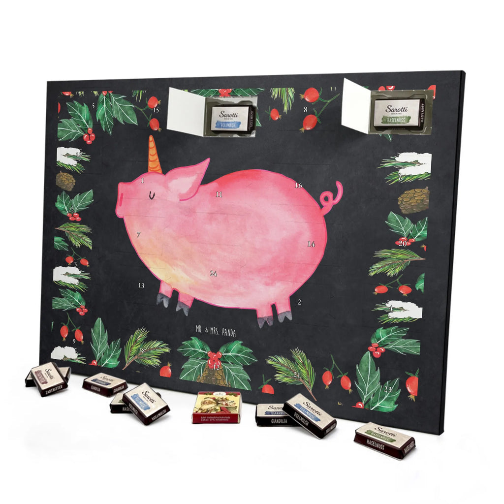 Chocolate advent calendar unicorn Pig piggycorn, pigcorn, girlfriend gift, Funny saying