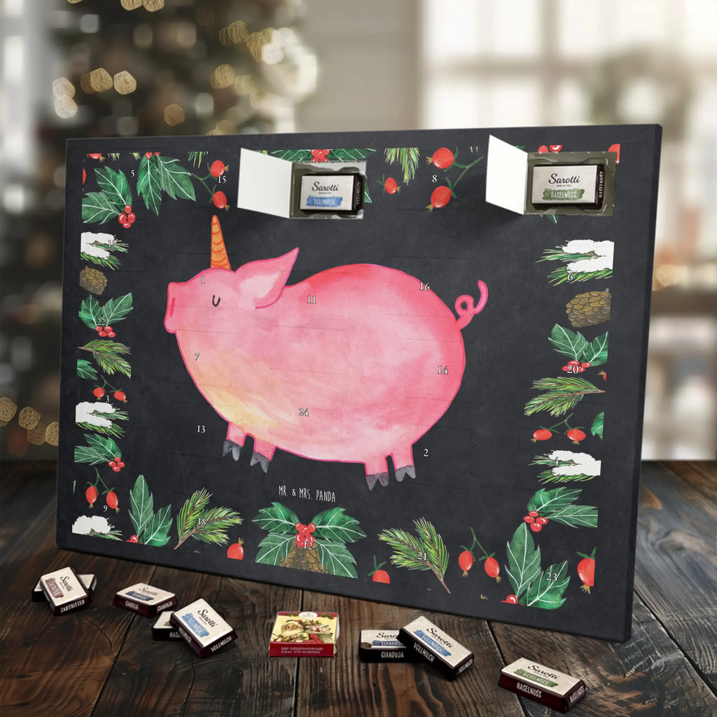 Chocolate advent calendar unicorn Pig piggycorn, pigcorn, girlfriend gift, Funny saying
