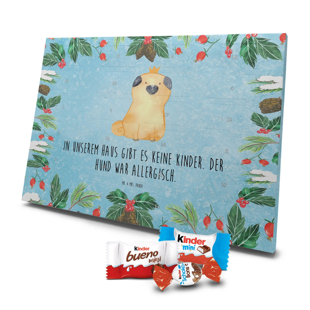 Chocolate advent calendar pug Crown mutt, dog sayings, love dogs, dog mama, funny gifts for dog owners, woof, what do you give a dog lover, dog breed, Christmas gifts for dogs, gifts for dogs, bag with dog print, love for dogs, hound, dog decorative items, childless, allergic, dog owners. Saying, Pug, house rules