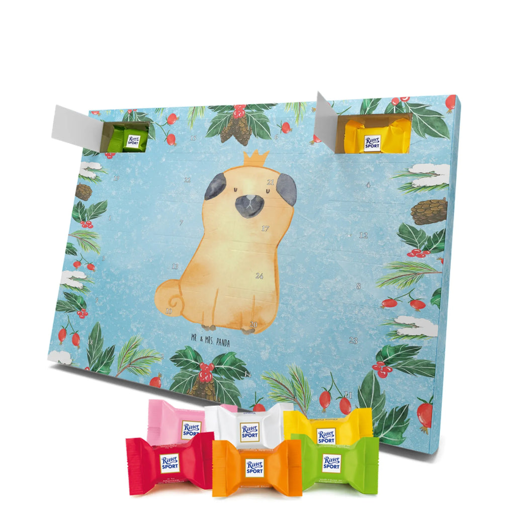Chocolate advent calendar pug Crown mutt, dog sayings, love dogs, dog mama, funny gifts for dog owners, woof, what do you give a dog lover, dog breed, Christmas gifts for dogs, gifts for dogs, bag with dog print, love for dogs, hound, dog decorative items, childless, allergic, dog owners. Saying, Pug, house rules