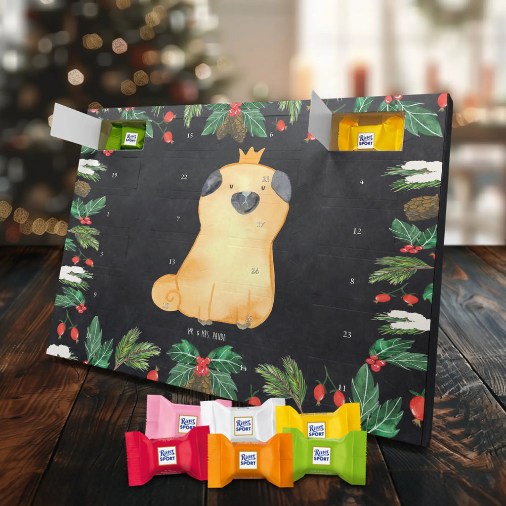 Chocolate advent calendar pug Crown mutt, dog sayings, love dogs, dog mama, funny gifts for dog owners, woof, what do you give a dog lover, dog breed, Christmas gifts for dogs, gifts for dogs, bag with dog print, love for dogs, hound, dog decorative items, childless, allergic, dog owners. Saying, Pug, house rules