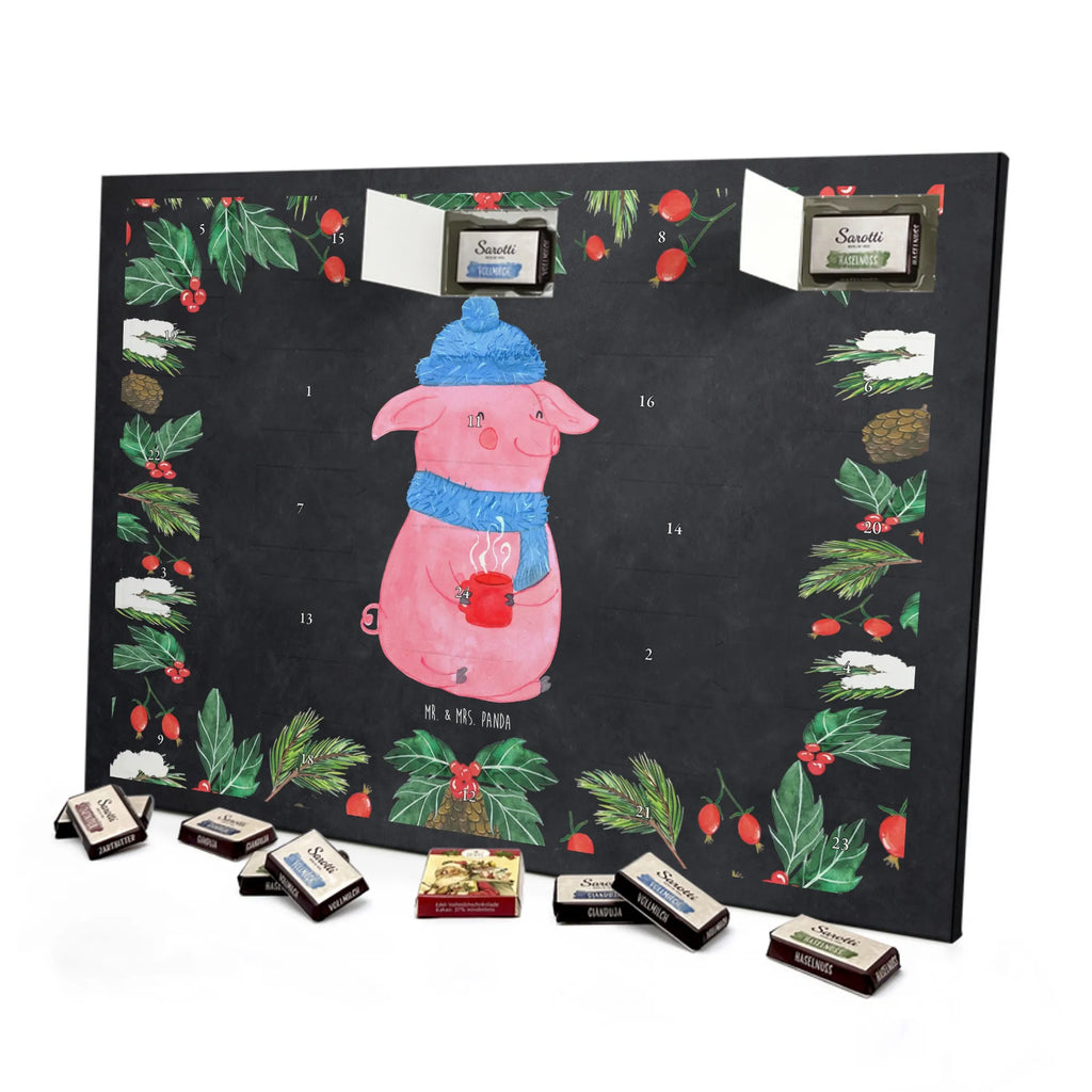Chocolate advent calendar piggy Mulled wine Christmas time, snow, mulled wine, drunk, Christmas market, saying