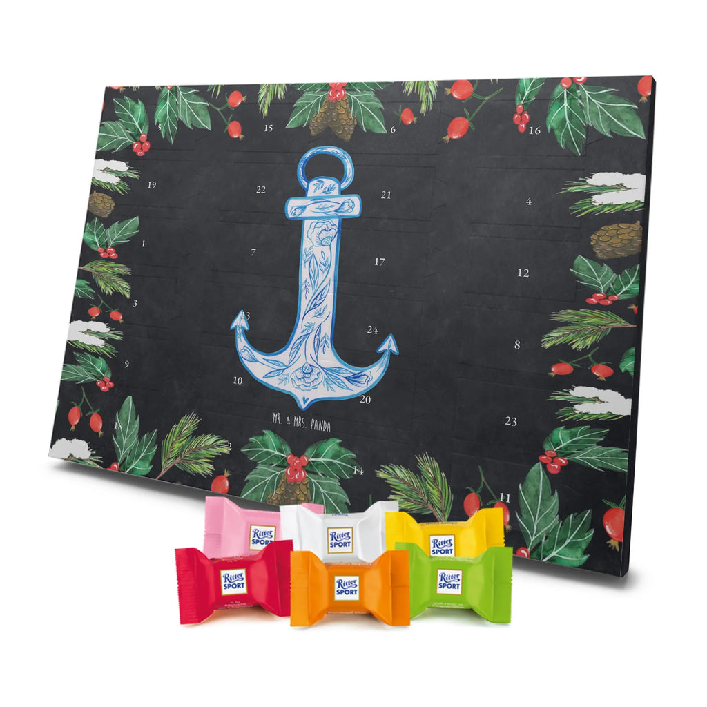 Chocolate advent calendar anchor Blue gift ideas, gifts, small animals, good mood, cute, funny sayings, cute animal motives, hand drawn, special gifts, card, animal lover