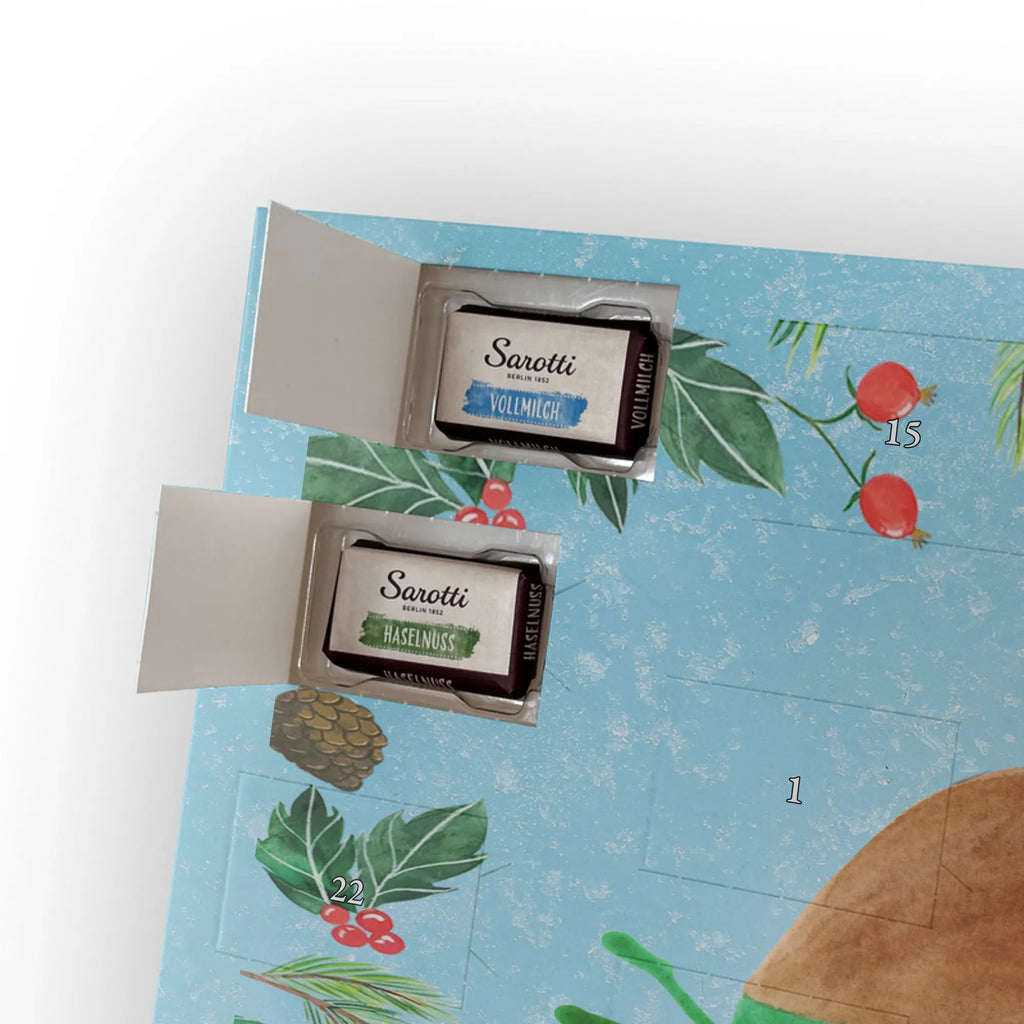 Chocolate advent calendar avocado yoga vegetables