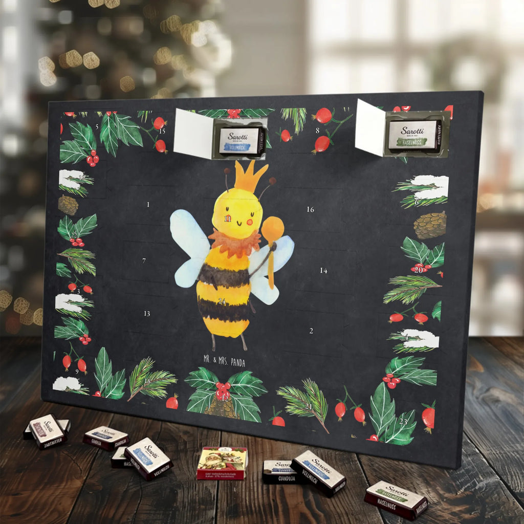 Chocolate advent calendar bee king bumblebee, wasp