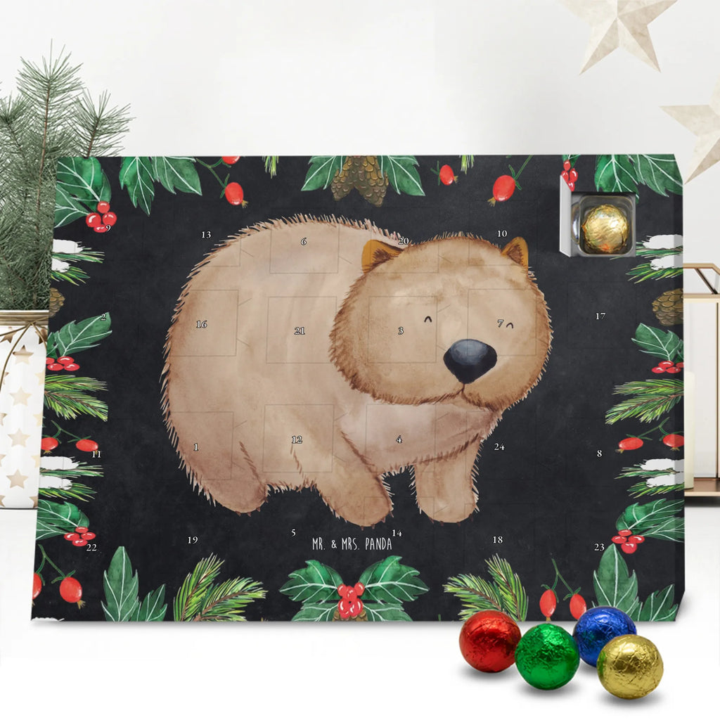 Chocolate advent calendar Wombat gift ideas, gifts, small animals, good mood, cute, funny sayings, cute animal motives, hand drawn, special gifts, card, animal lover, saying, life is beautiful, Australia