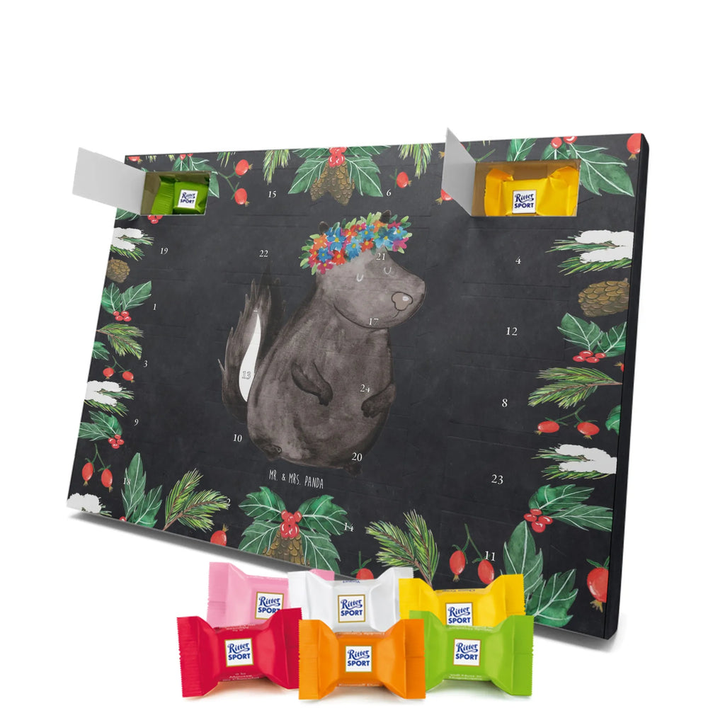 Chocolate advent calendar skunk Girl Laugh, Predator, Wild animal, Stinky, Live