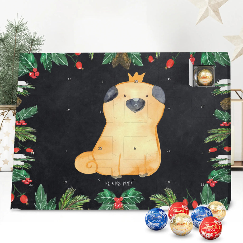 Chocolate advent calendar pug Crown mutt, dog sayings, love dogs, dog mama, funny gifts for dog owners, woof, what do you give a dog lover, dog breed, Christmas gifts for dogs, gifts for dogs, bag with dog print, love for dogs, hound, dog decorative items, childless, allergic, dog owners. Saying, Pug, house rules