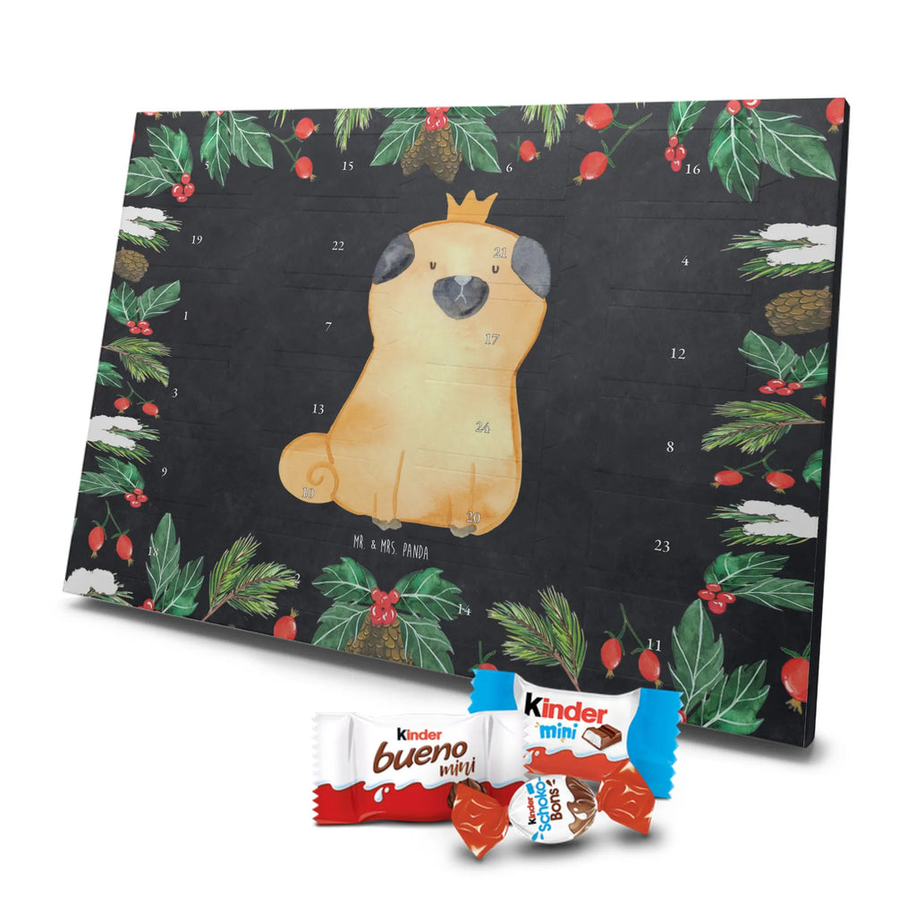 Chocolate advent calendar pug Crown mutt, dog sayings, love dogs, dog mama, funny gifts for dog owners, woof, what do you give a dog lover, dog breed, Christmas gifts for dogs, gifts for dogs, bag with dog print, love for dogs, hound, dog decorative items, childless, allergic, dog owners. Saying, Pug, house rules
