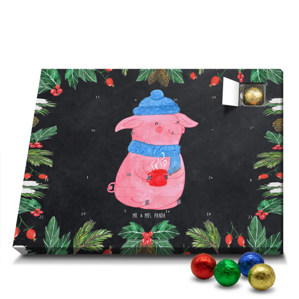 Chocolate advent calendar piggy Mulled wine Christmas time, snow, mulled wine, drunk, Christmas market, saying