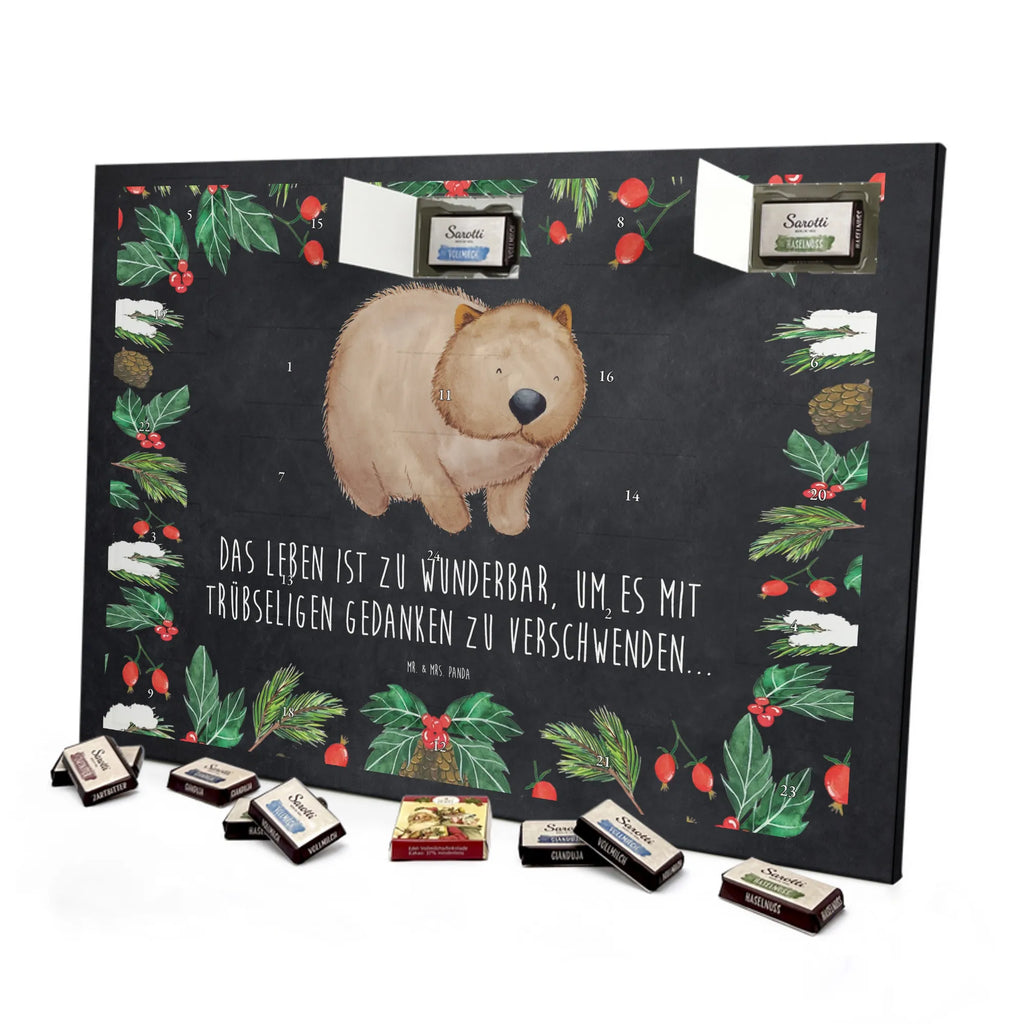 Chocolate advent calendar Wombat gift ideas, gifts, small animals, good mood, cute, funny sayings, cute animal motives, hand drawn, special gifts, card, animal lover, saying, life is beautiful, Australia