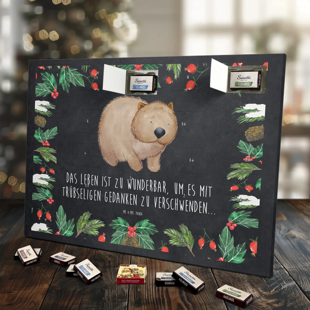 Chocolate advent calendar Wombat gift ideas, gifts, small animals, good mood, cute, funny sayings, cute animal motives, hand drawn, special gifts, card, animal lover, saying, life is beautiful, Australia