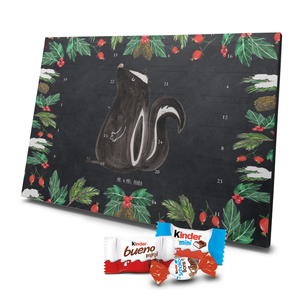 Chocolate advent calendar skunk Sit stinky, law, know-it-all, wild animal, predator