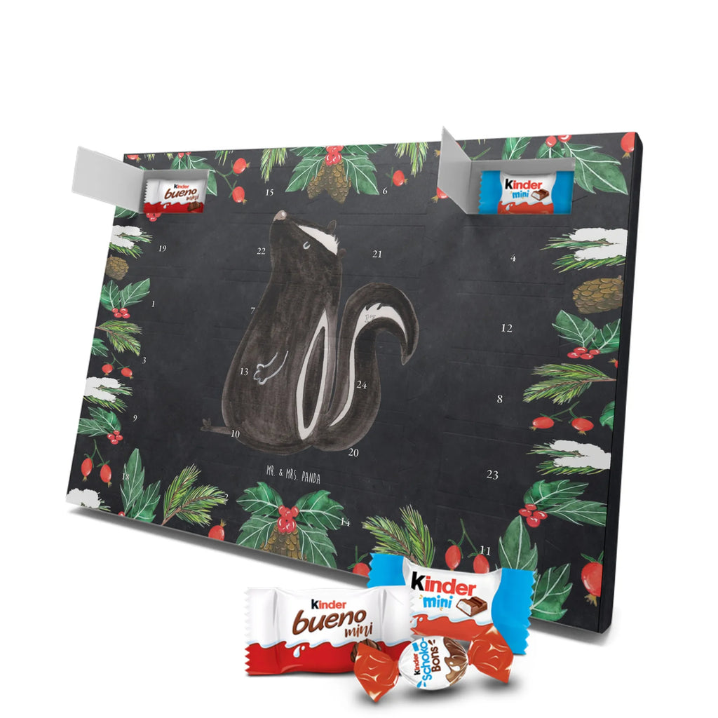 Chocolate advent calendar skunk Sit stinky, law, know-it-all, wild animal, predator