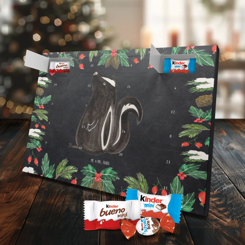 Chocolate advent calendar skunk Sit stinky, law, know-it-all, wild animal, predator