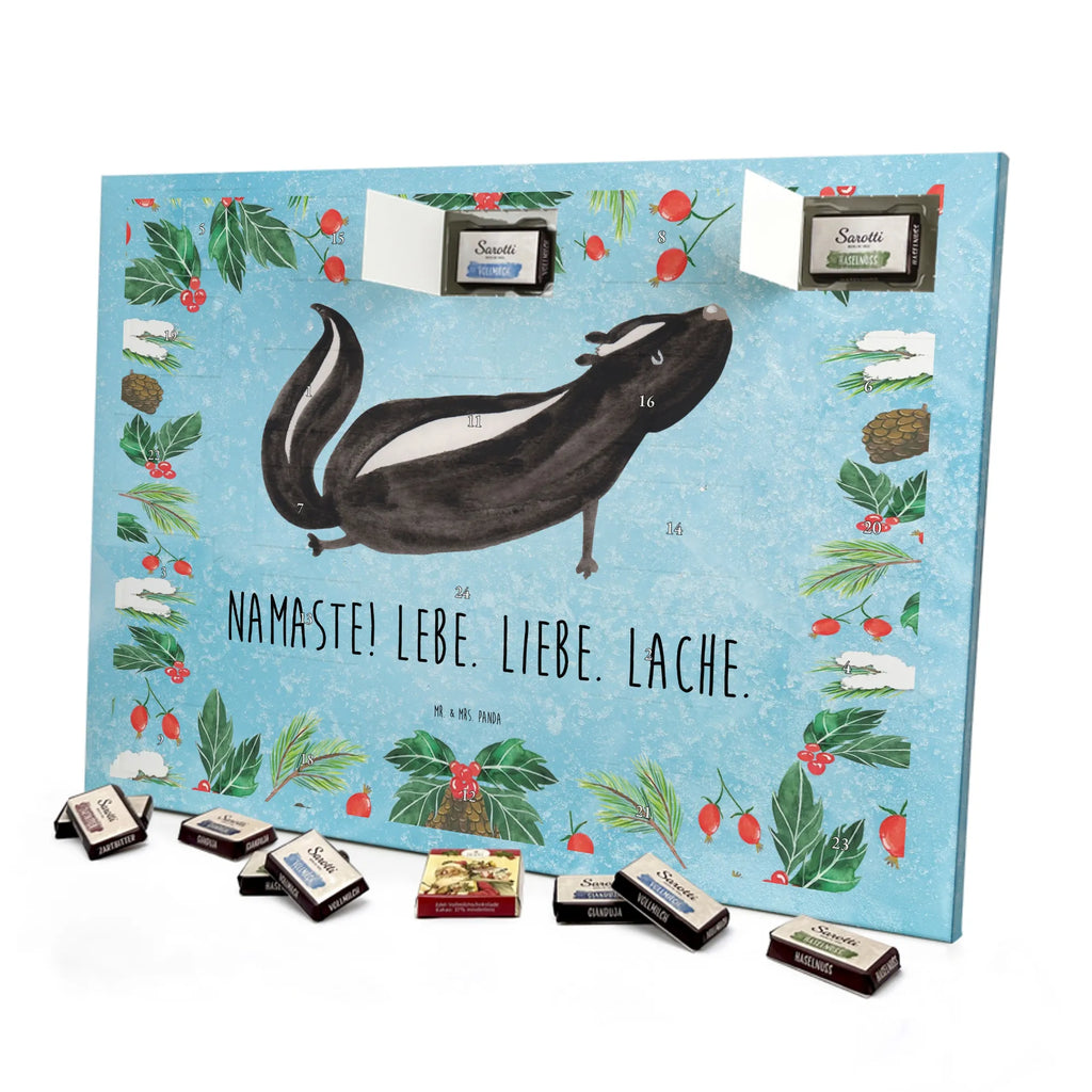 Chocolate advent calendar skunk yoga Stinky, Predator, Live, Wild animal, Laugh