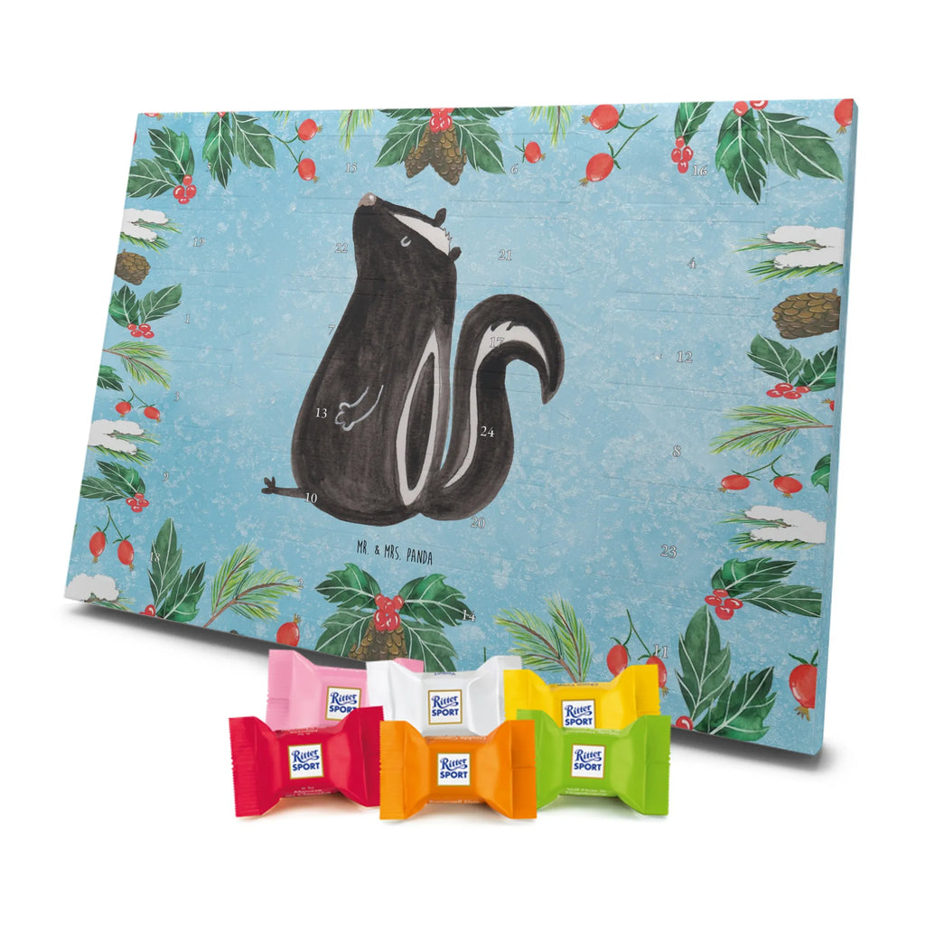 Chocolate advent calendar skunk Sit stinky, law, know-it-all, wild animal, predator
