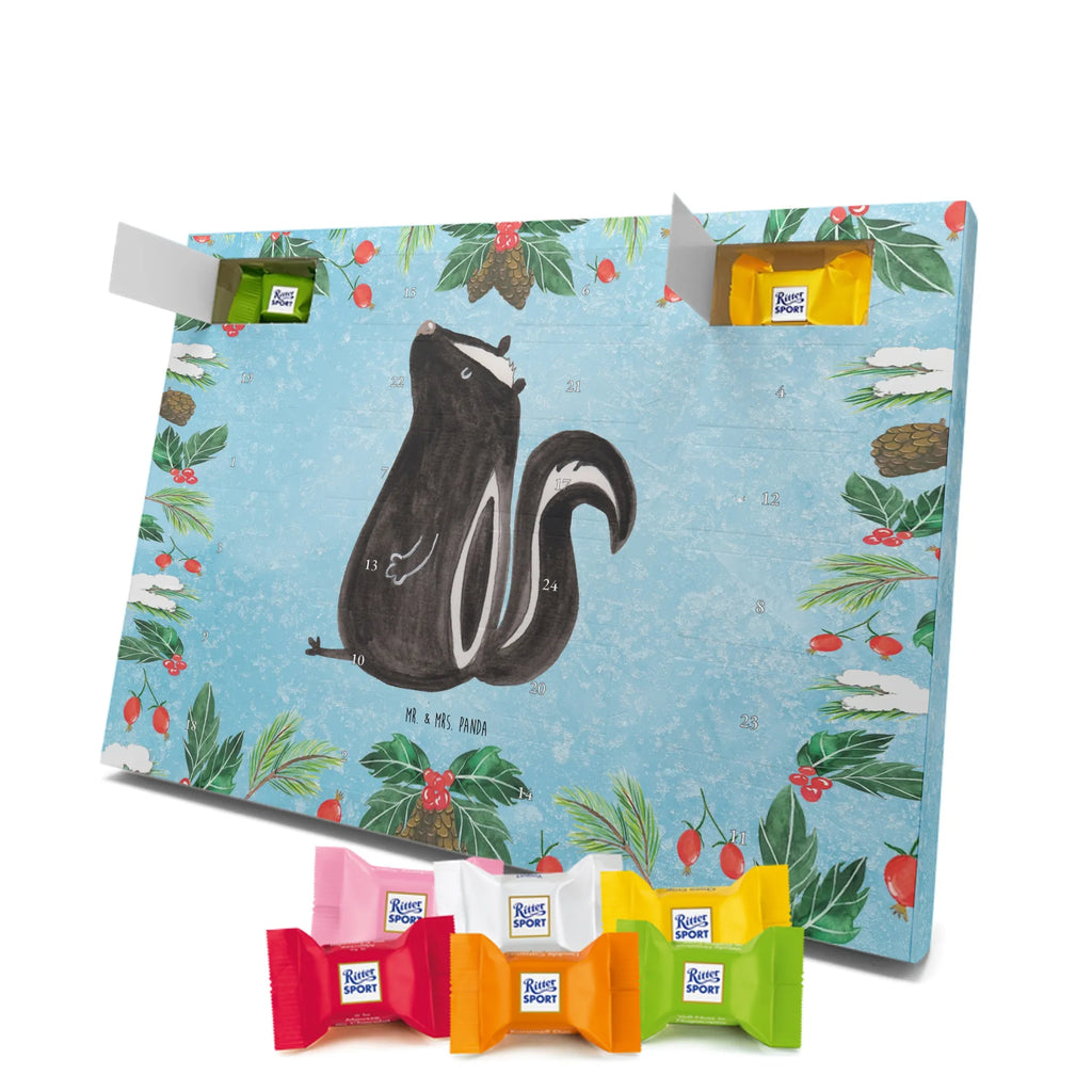 Chocolate advent calendar skunk Sit stinky, law, know-it-all, wild animal, predator