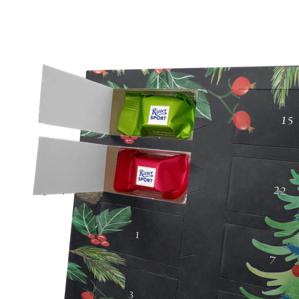 Chocolate advent calendar penguin Christmas tree Christmas time, snow