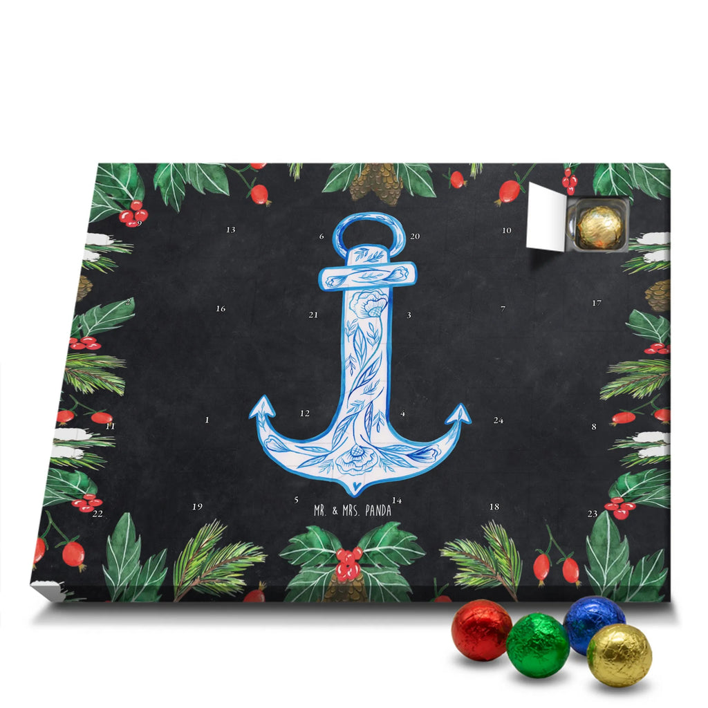 Chocolate advent calendar anchor Blue gift ideas, gifts, small animals, good mood, cute, funny sayings, cute animal motives, hand drawn, special gifts, card, animal lover