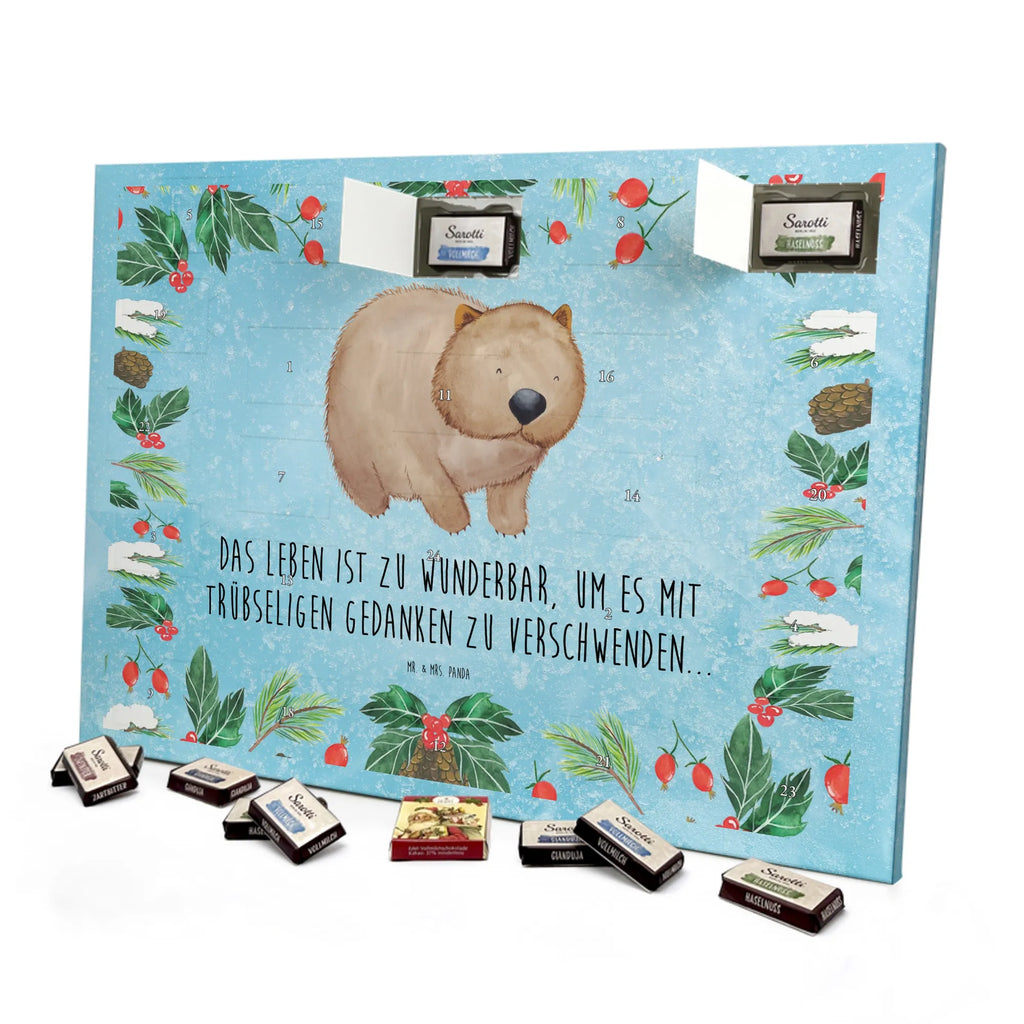 Chocolate advent calendar Wombat gift ideas, gifts, small animals, good mood, cute, funny sayings, cute animal motives, hand drawn, special gifts, card, animal lover, saying, life is beautiful, Australia