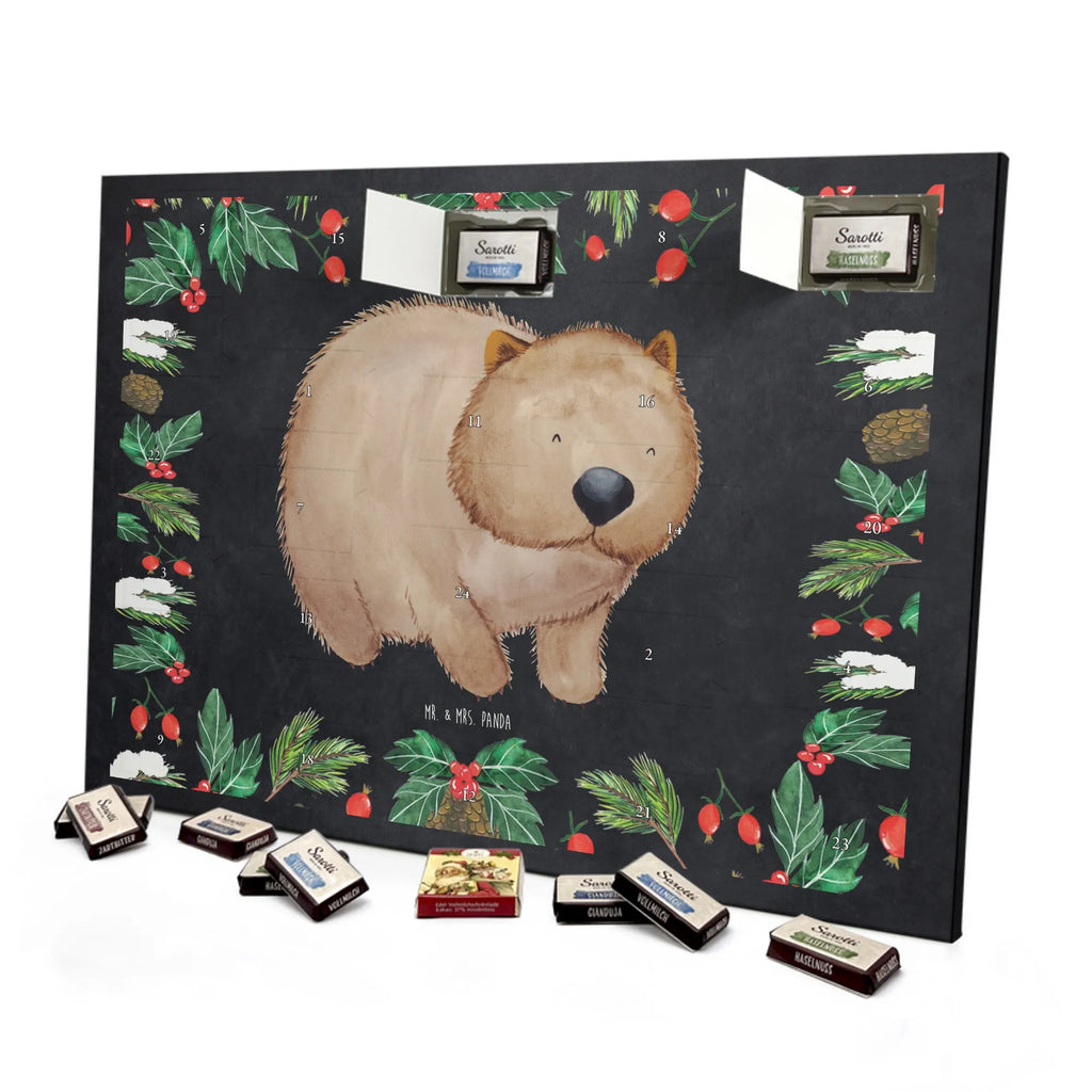 Chocolate advent calendar Wombat gift ideas, gifts, small animals, good mood, cute, funny sayings, cute animal motives, hand drawn, special gifts, card, animal lover, saying, life is beautiful, Australia
