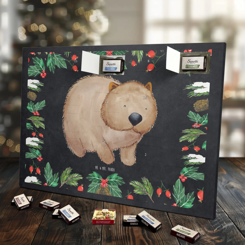 Chocolate advent calendar Wombat gift ideas, gifts, small animals, good mood, cute, funny sayings, cute animal motives, hand drawn, special gifts, card, animal lover, saying, life is beautiful, Australia